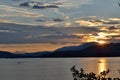 Sunset at Lake Woerth - background