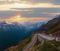 Evening mountain landscape (Timmelsjoch, Austria