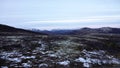 Evening near Snohetta mountain in Dovrefjell National Oark in Norway Royalty Free Stock Photo