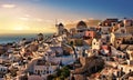 Evening in Oia Santorini Royalty Free Stock Photo