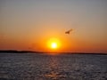 Evening over the Bali Ocean, pictures taken from the boat