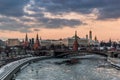 Evening over the Moscow Kremlin. Royalty Free Stock Photo