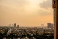 Evening over Noida delhi buildings