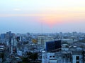 sunset over the city of Khulna, Bangladesh Royalty Free Stock Photo