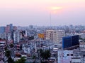 sunset over the city of Khulna, Bangladesh Royalty Free Stock Photo