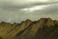 A evening overcast sky over the mountains