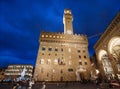 Evening at Palazzo Vecchio in Florence Royalty Free Stock Photo