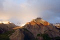 Evening in Pamir mountains Royalty Free Stock Photo