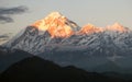 Evening panora of mount Dhaulagiri - Nepal