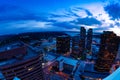 Evening panorama of Bellevue downtown from above Royalty Free Stock Photo