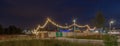 Evening panorama of the Bruis festival a popular free music festival in Maastricht Royalty Free Stock Photo