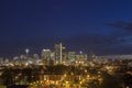 Evening panorama of Calgary Royalty Free Stock Photo