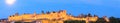 Evening panorama of Carcassonne fortress Royalty Free Stock Photo