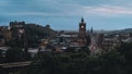 Evening panorama of the city Edinburgh