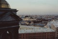 Evening panorama of the city of St. Petersburg on kodak 50d film