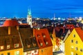 Evening panorama of Nuremberg, Germany Royalty Free Stock Photo