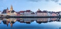 Evening panorama of Regensburg