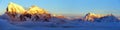 Evening panoramic view from Gokyo Ri, himalaya