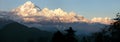 Evening panoramic view of mount Dhaulagiri
