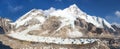 Mount Everest base camp evening panoramic view
