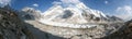 Evening panoramic view of Mount Everest base camp Royalty Free Stock Photo