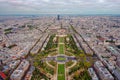 Evening in Paris. aerial view Royalty Free Stock Photo