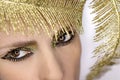 Evening party eye makeup close-up Royalty Free Stock Photo