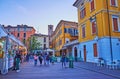 The evening Piazza Cappelletti Square, Desenzano del Garda, Italy