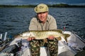 Evening pike fishing Royalty Free Stock Photo