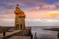 Evening in Plymouth at the harbourside, a port city and unitary authority in South West England