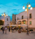 Evening in Polignano a Mare, Bari Province, Apulia, southern Italy. Royalty Free Stock Photo