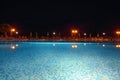 In evening pool under open-skies Royalty Free Stock Photo