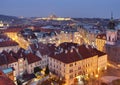 Evening Prague with castle