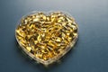 Evening primrose oil capsules Royalty Free Stock Photo