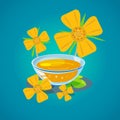 Evening primrose oil - Royalty Free Stock Photo