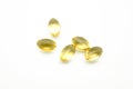 Evening primrose oil pills isolated Royalty Free Stock Photo