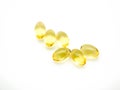 Evening primrose oil pills isolated Royalty Free Stock Photo