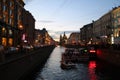 Evening promenade in St. Petersburg