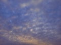 Evening purple sky with cirrus clouds and sky background Royalty Free Stock Photo