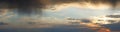 Evening rain clouds sky panorama Royalty Free Stock Photo