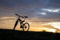 Evening recreation with bicycle