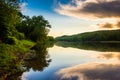 Evening reflections in the Delaware River, at Delaware Water Gap