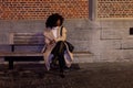 Evening Respite: Solitude on a City Bench