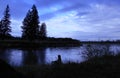 Evening on the river Irkut