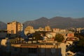 Evening on the roof. Tirana, Albania