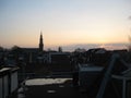 An evening rooftop view in Haarlem