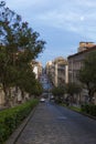 Visiting Catania city on a summer evening