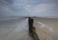 Evening at the Beach with flat sands and Autumn skies