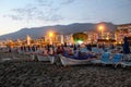 Evening on the sandy Cleopatra Beach Alanya, Turkey