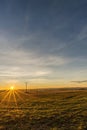 Evening scene of autumn field Royalty Free Stock Photo